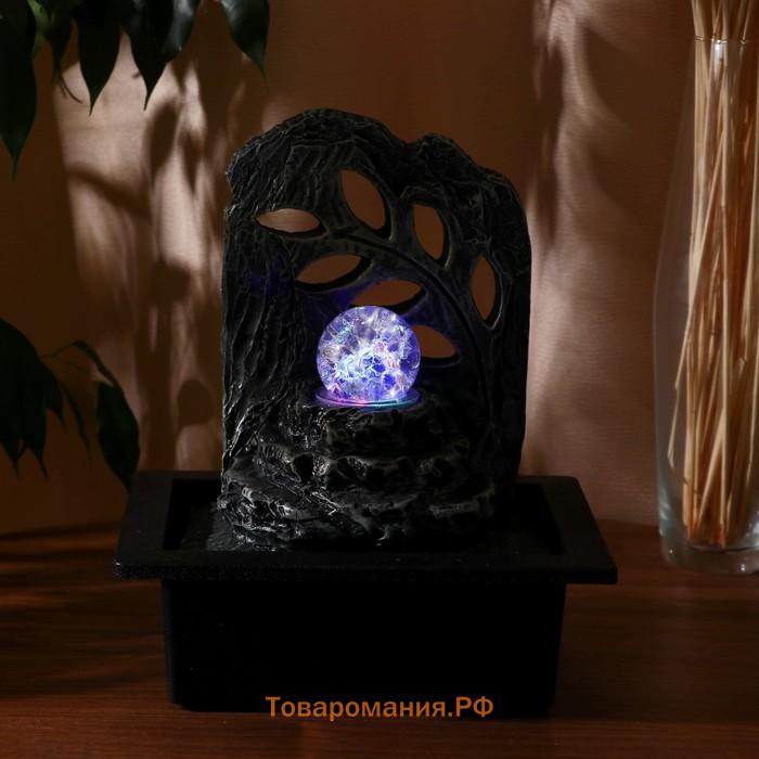 Фонтан настольный «Юст», 23×17.5×27 см, с подсветкой