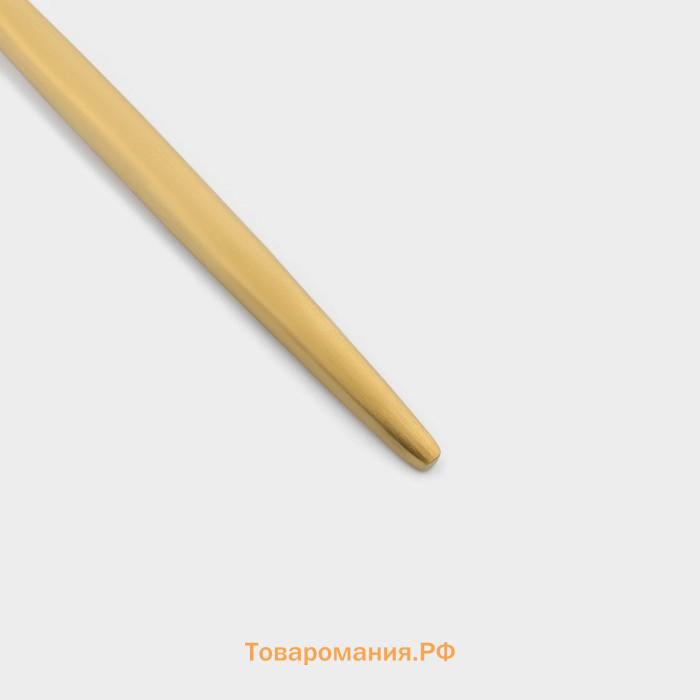 Набор чайных ложек Magistro «Фолк», длина 13 см, 6 шт., нержавеющая сталь, золотистый