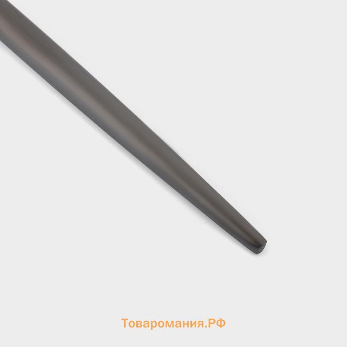 Набор столовых ложек Magistro «Фолк», длина 21.5 см, 6 шт., нержавеющая сталь, чёрный