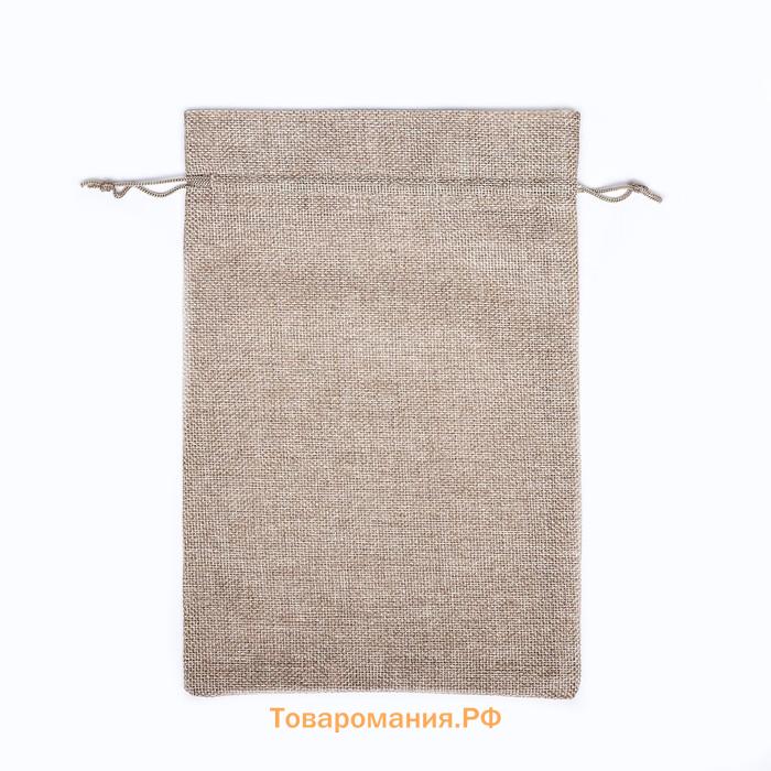 Мешок подарочный с термонаклейкой из холщи «Бабочки» 20×30 см