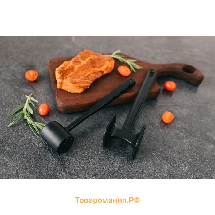 Молоток для мяса Magistro Alum black, 110 грамм, 22 см, чёрный