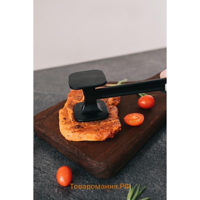 Молоток для мяса Magistro Alum black, 110 грамм, 22 см, чёрный