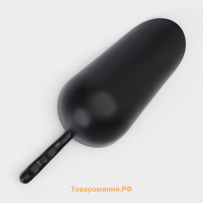 Совок Magistro Alum black, 370 мл, 21.5 см, чёрные