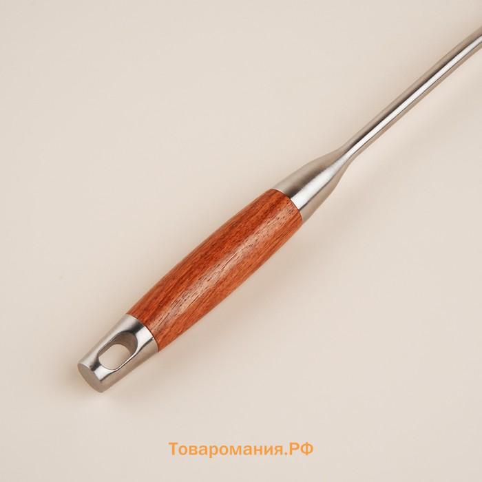 Лопатка перфорированная SL Home «Рустик», 39.5×8 см, нержавеющая сталь, серебристая