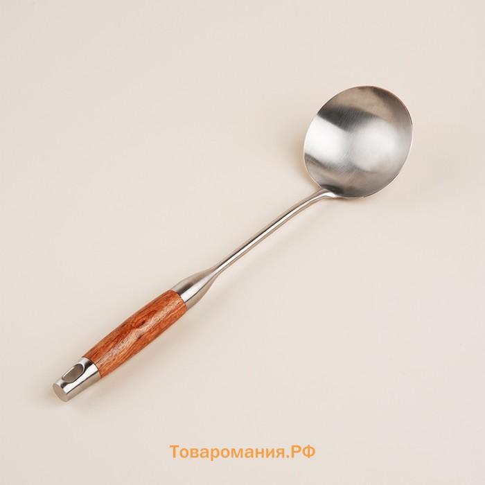 Половник SL Home «Рустик», 38×10 см, нержавеющая сталь, серебристый
