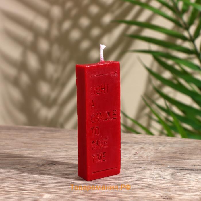 Свеча с надписью Light a candle, 1.5×1.5×8.5 см, соевый воск, МИКС