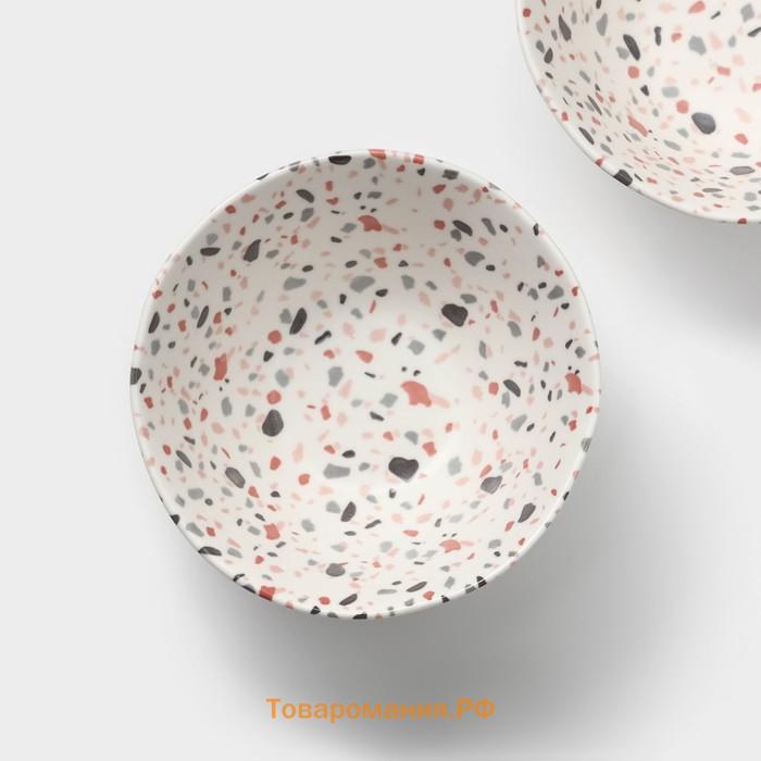 Салатники Magistro Terazzo, 700 мл, 16×7.4 см, набор 2 шт., фарфор, белые