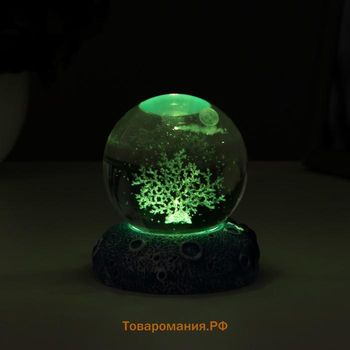 Фигурка светящаяся RISALUX «Кораллы», LED-ночник, 1 Вт, USB, 6×6×8 см