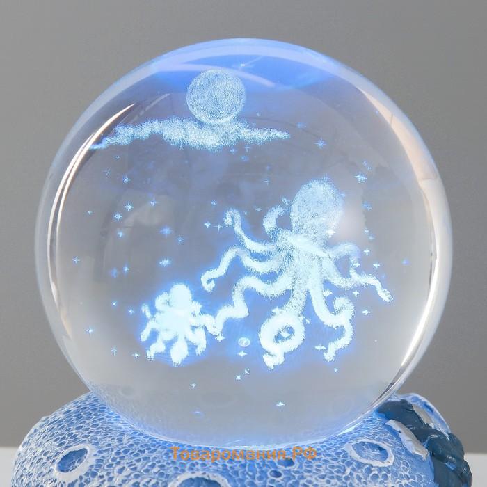 Фигурка светящаяся RISALUX «Осьминоги», LED-ночник, 1 Вт, USB, 6×6×8 см