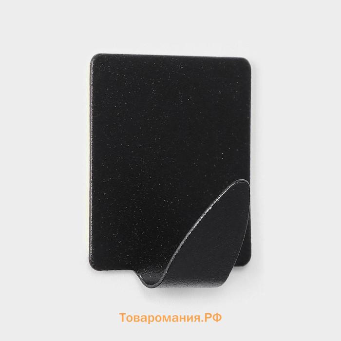 Крючки самоклеящиеся SAVANNA Black Loft, 6 шт., металл, 3.5×3.8×1.8 см, чёрные