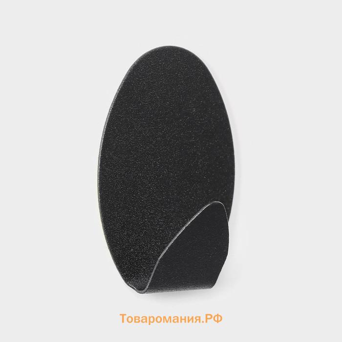 Крючки самоклеящиеся SAVANNA Black Loft, 6 шт., металл, 5.3×3.5 см, чёрные