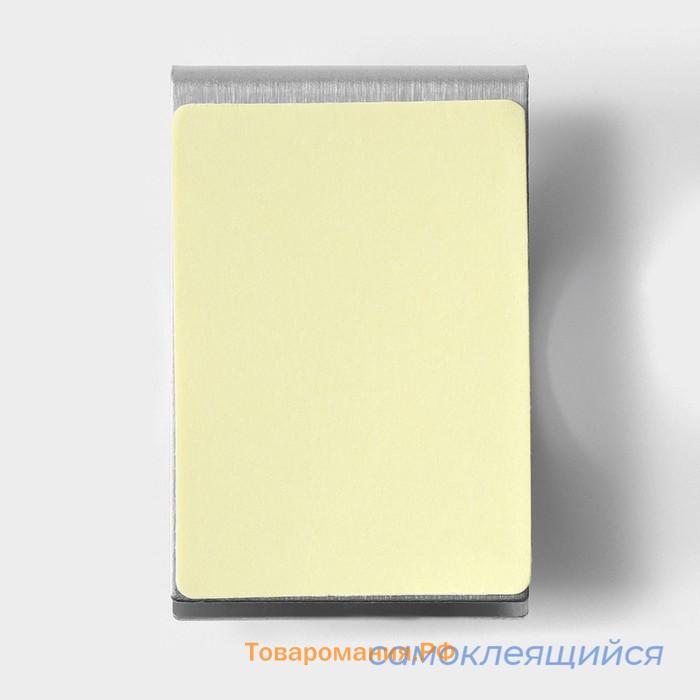Крючок - держатель самоклеящийся SAVANNA Chrome Loft, для салфеток и полотенец, металл, 2.5×7.5×5 см, хромированный