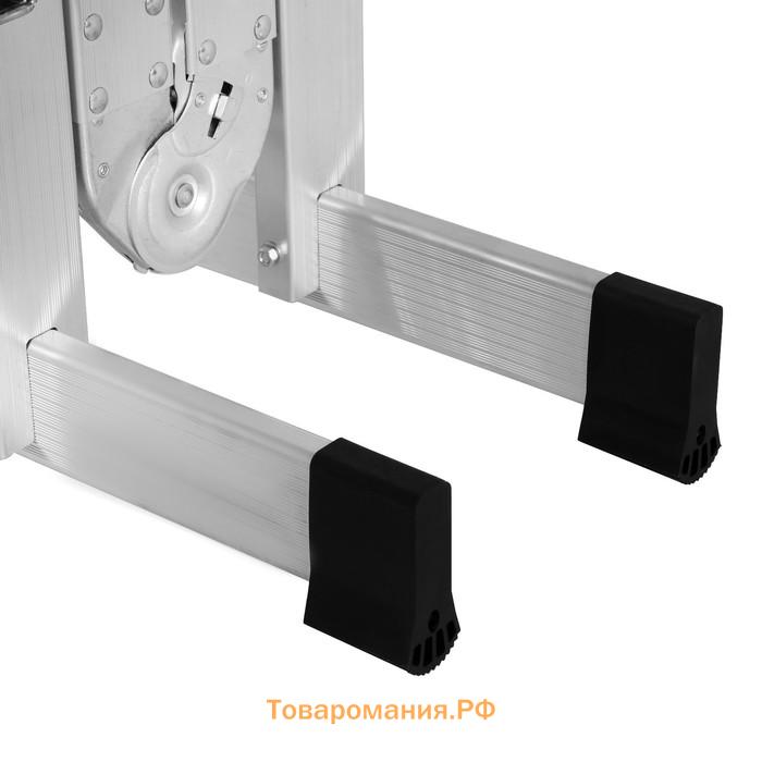 Лестница-трансформер ТУНДРА, алюминиевая, 4×3 ступени
