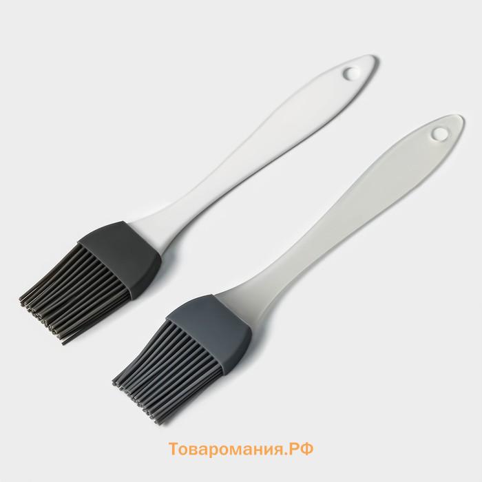 Кисть  «Фобос», силикон, 16.5×2.9 см, серая