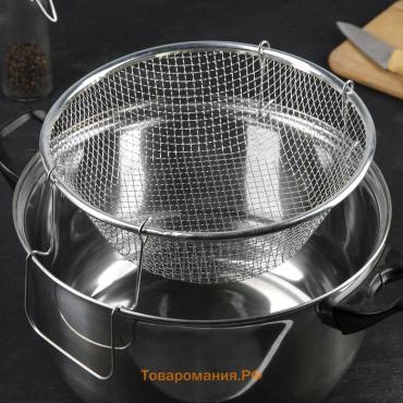 Фритюрница , d=20 см, нержавеющая сталь, серебристая