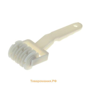 Валик для нарезки теста  «Сетка», 20×7×4.5 см, белый