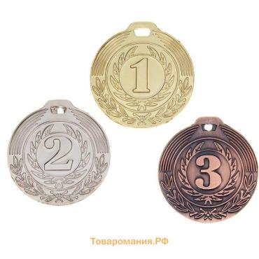 Медаль призовая серебро 021, d=4 см, 2 место, без ленты