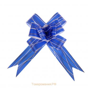 Бант-бабочка №5 "Линии", цвет синий