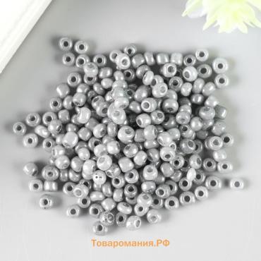 Бисер круглый 6/0 "Графит перламутр" 20 гр