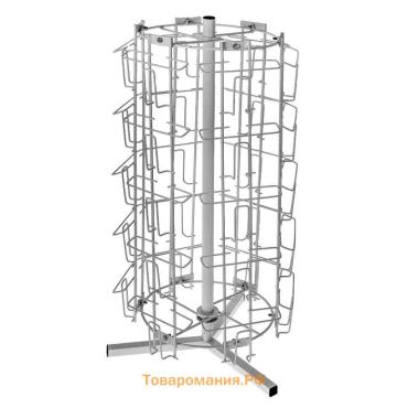 Стойка вращающаяся для открыток, настольная, 30 карманов А5, 40×40×80 см, цвет белый