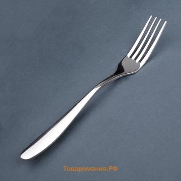 Вилка десертная, длина 16 см, 201 сталь, нержавеющая сталь, серебристая
