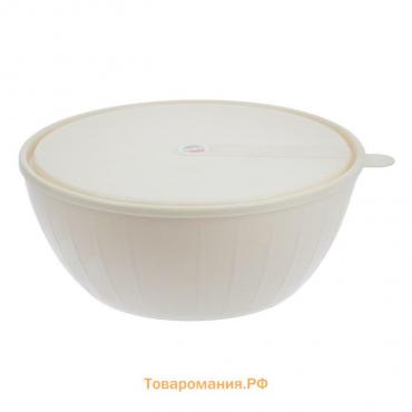 Салатник с крышкой Giaretti Fiesta, 5 л, пластик, микс