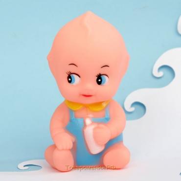 Резиновая игрушка для ванны «Пупсик», 10 см, с пищалкой, 1 шт, Крошка Я