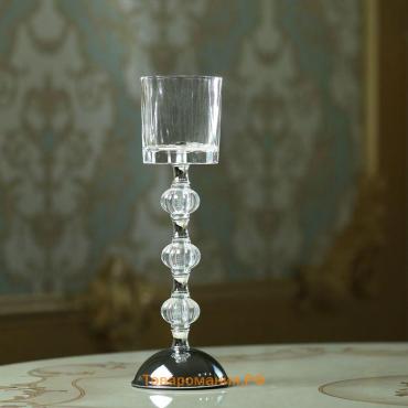 Стеклянный подсвечник на 1 свечу «Влечение», 29×9×9 см