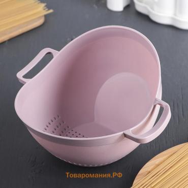Дуршлаг кухонный  «Сердце», d=20 см, с ручками, МИКС
