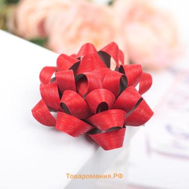Бант - звезда №7.5, фасовка 8 шт., с блестками, МИКС
