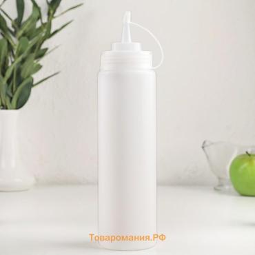 Бутылка для соусов, 700 мл, 26.5×6.5 см белое