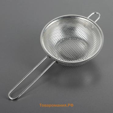 Дуршлаг «Марко», d=16.5 см, длинная ручка, нержавеющая сталь, хромированный
