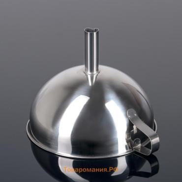 Воронка, d=15 см, нержавеющая сталь, с ручкой