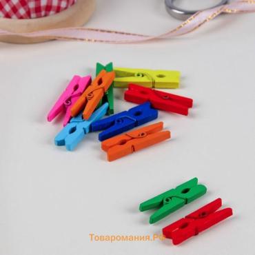 Прищепки для шитья, 3 × 0,5 × 0,3 см, 10 шт, цвет разноцветный