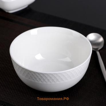 Салатник Wilmax «Юлия Высоцкая», 350 мл, d=12 см, фарфор, белый