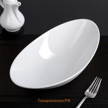Салатник Wilmax Olivia, 30.5×17×8.5 см, фарфор, белый