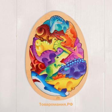 Головоломка «Мир динозавров», 12 деталей