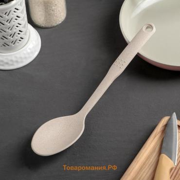 Ложка гарнирная  «Беж», 28.5 см, бежевая