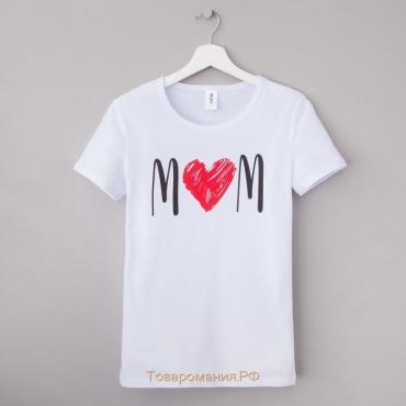 Футболка женская KAFTAN "Love mom", белый, р. 50