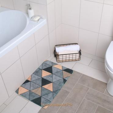 Коврик для ванной и туалета «Грэй», 40×60 см