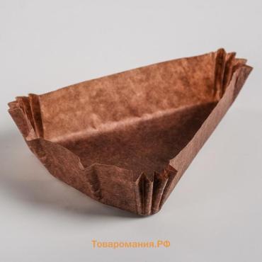 Форма для выпечки коричневая, форма треугольник, 10.2×10.2×7.5×2.5 см