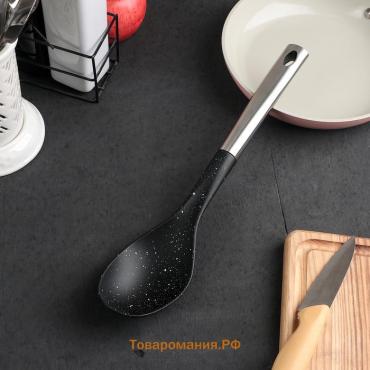 Ложка гарнирная  «Синара», 33 см, чёрная