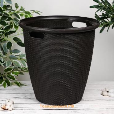 Кашпо для цветов со вставкой Rattan, 50 л (27 л), МИКС