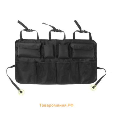 Органайзер на заднее сиденье 87×47 см, 8 карманов, черный