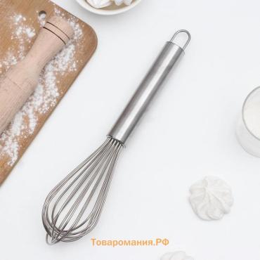 Венчик для взбивания с толстыми струнами KONFINETTA, 27 см, серебристый