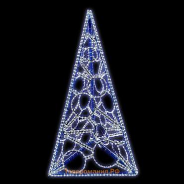 Светодиодная фигура «Ёлка трёхгранная», 110 × 200 × 110 см, 64 Вт, 220 В