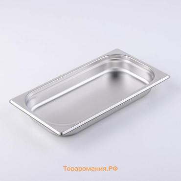 Гастроёмкость GN 1/3 Hanna Knövell, 40 мм, 32.7×17.6×4 см, толщина 0.6 мм, нержавеющая сталь