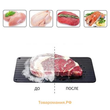Противень для разморозки , 29.5×20.5 см, чёрный