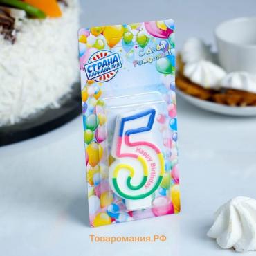 Свеча для торта «Цифра 4», 7 см