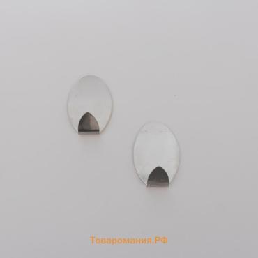 Крючки самоклеящиеся SAVANNA «Овал», 2 шт., металл, 5×3.3×2 см, хромированные